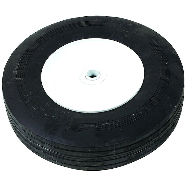WHEEL-DECK, 10X2.75, RIBBED, STEEL-WHITE 2.5" x10" x10"